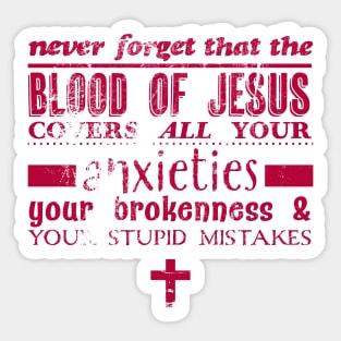 Blood of Jesus Sticker